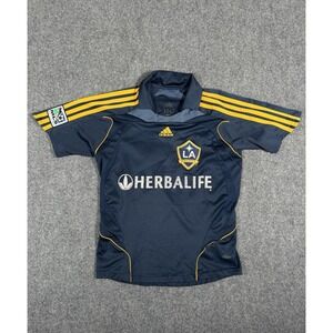 Adidas LA‎ Galaxy David Beckham 07/08 Football Shirt Youth S Blue Soccer Jersey